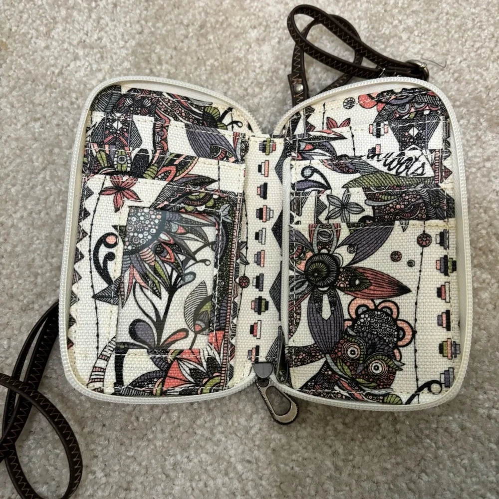 Sakroots Owl Mini Wallet Vinyl Crossbody - Picture 4 of 5
